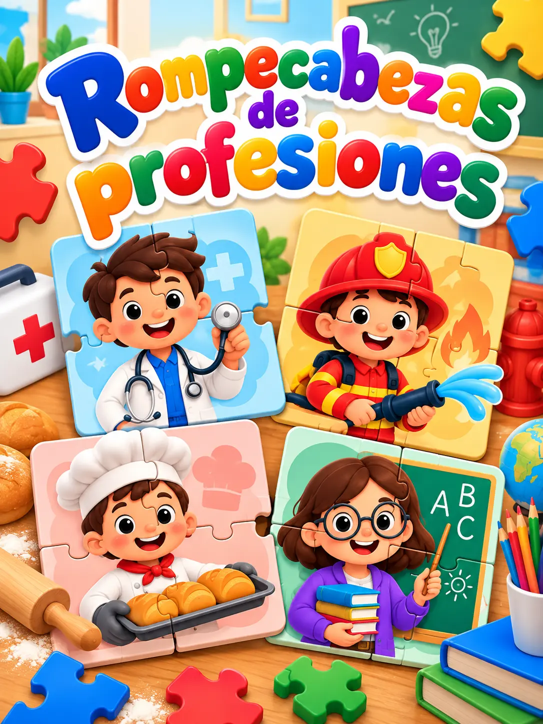 Portada de Rompecabezas de profesiones